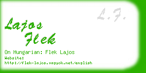 lajos flek business card